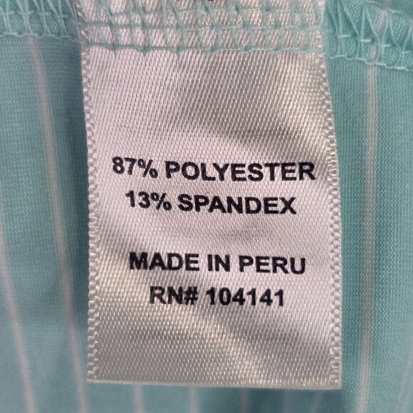 Mens Walter Hagen Blue & White Striped Golf Polo Shirt Short Sleeve Polyester M - Picture 4 of 9